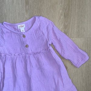 baby cat & jack | lavender long sleeve dress